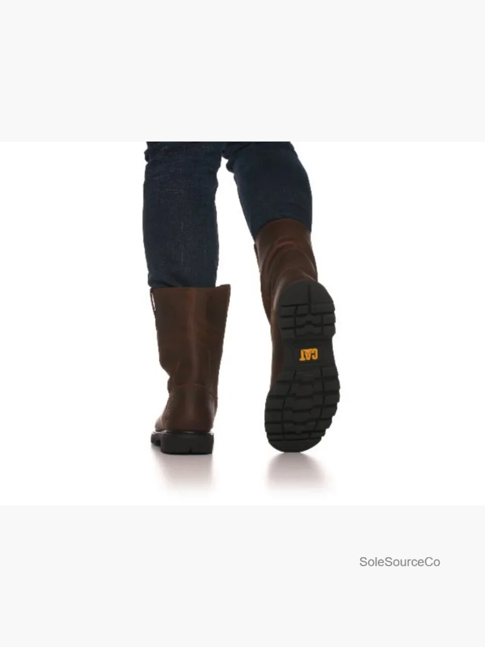 Steel Toe Pull-On Work Boots Full Grain Leather Slip Resistant EH
